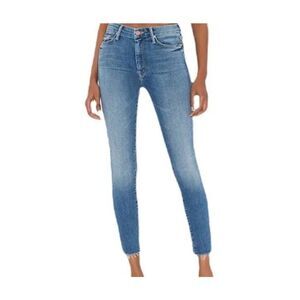 MOTHER HIGH WAISTED LOOKER ANKLE FRAY JEANS WASH HEY SUN SIZE 26